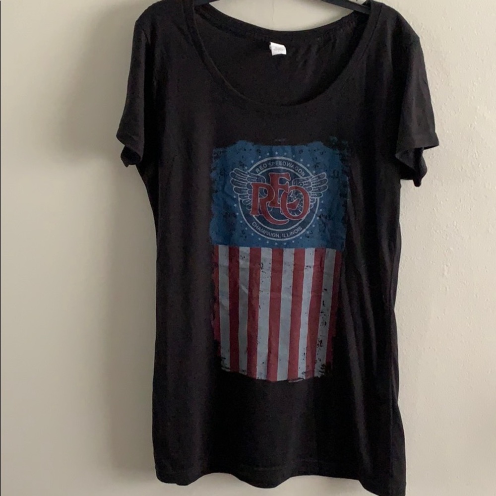 REO Speedwagon black graphic T-Shirt L